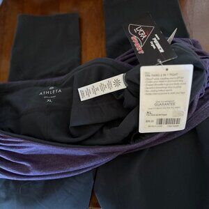 Athleta 2 In 1 -Skirt Legging Pants size XL